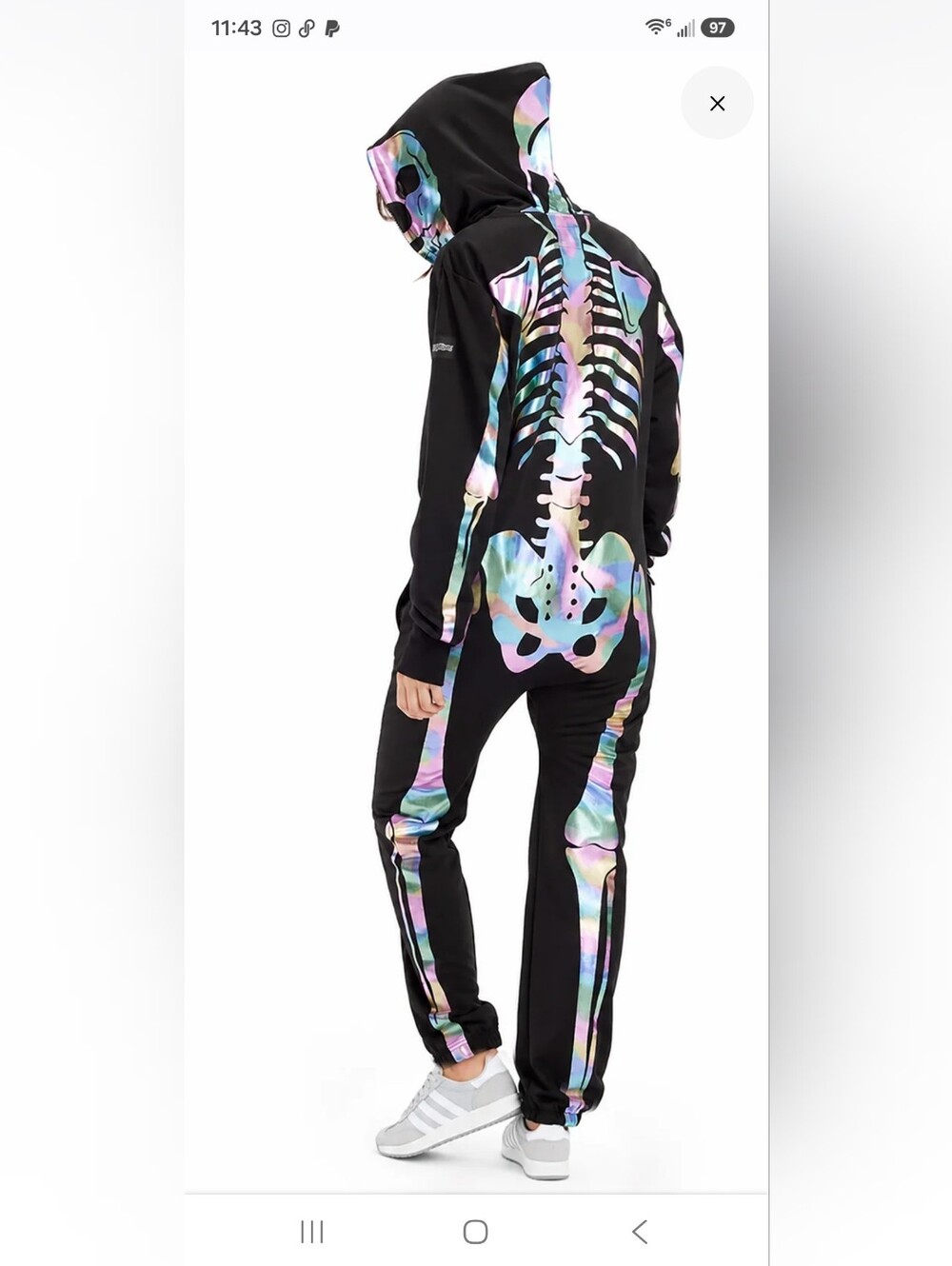 Tipsy Elves Iridescent Skeleton Costume - Picture 9 of 12